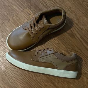 Brand new Stride Rite boys brown leather slip on casual shoes
